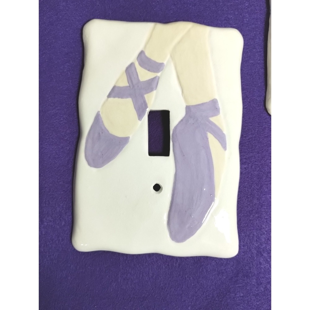 Handmade Ballerina Slipper Light Wall Plate Cover Purple 1 Switch Cover